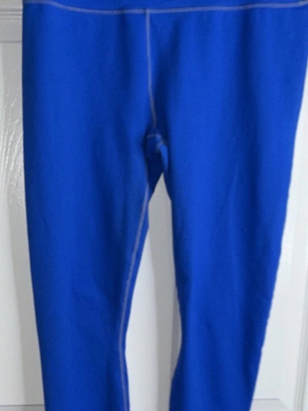 Guru Active Women's Blue Ankle Leggings XL Stretch Athleisure Knit Solid